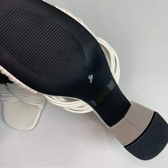 C Comfort White Twist Slide Heeled Sandals - Picture 3 of 7